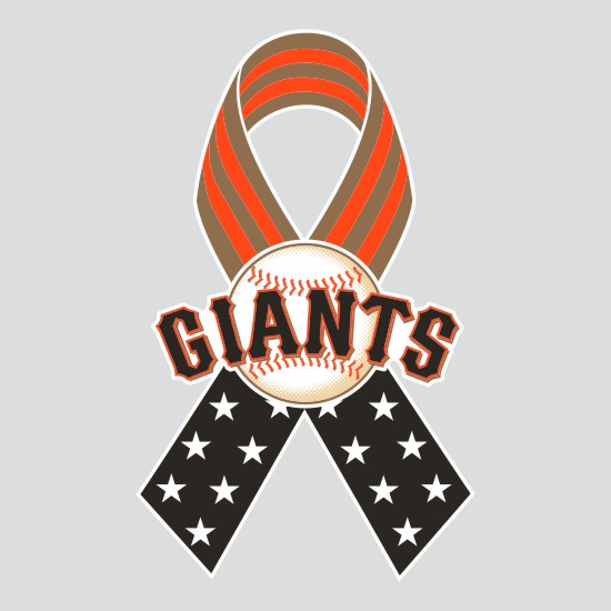 San Francisco Giants Ribbon American Flag logo iron on paper